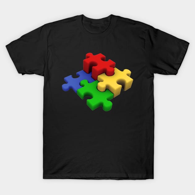 Color Puzzle T-Shirt by Azul